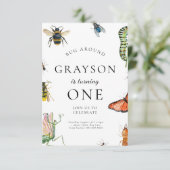 Bug verjaardagsuitnodiging voor kinderen kaart (Staand voorkant)