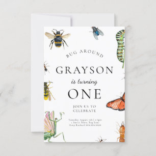 Bug verjaardagsuitnodiging voor kinderen kaart