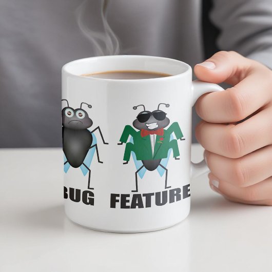 Bug vs. functie koffiemok