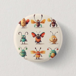 bug, wezen badge, knoop, speld, rare speld ronde button 3,2 cm