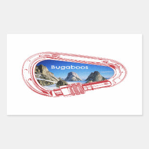 Bugaboos bergbeklimmer Carabiner Rechthoekige Sticker