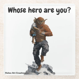 Bugbear Hero Child Rescue Fantasy Glass Onderzette Glazen Onderzetter