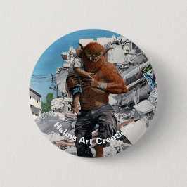 Bugbear Hero redt kind fantasie kunst Button