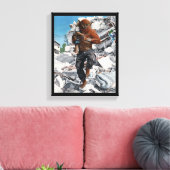 Bugbeer Hero Rescuing Child Fantasy Canvas Print (Insitu (Woonkamer))