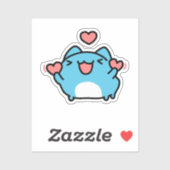 BugCat Capoo kat, Kawaii Comic Kat liefde Sticker (Vel)