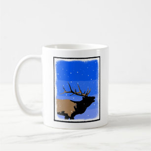 Bugelend eland in de winter - originele wildlife k koffiemok