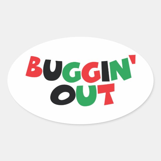 Buggin-out Ovale Sticker (Voorkant)