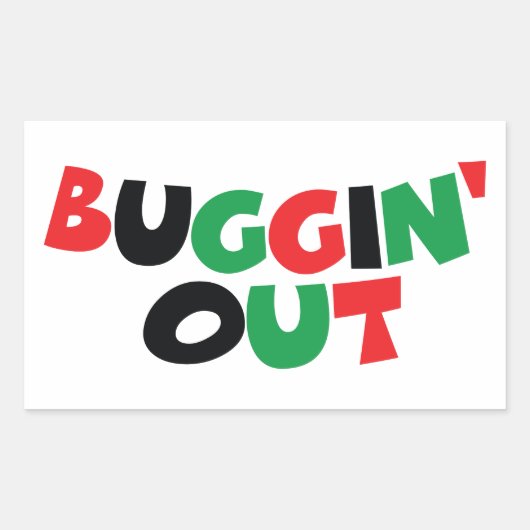 Buggin-out Rechthoekige Sticker (Voorkant)
