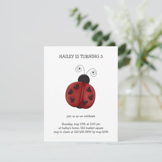 Buggin' u weer ・ Ladybug Kaart (Staand voorkant)