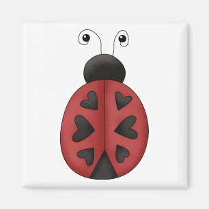 Buggin’ You Ladybug Hearts Magneet