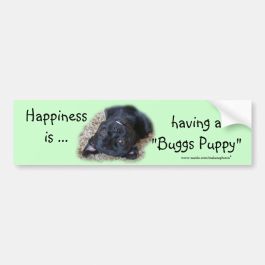 "Buggs Puppy Bumpersticker - pas aan (Voorkant)
