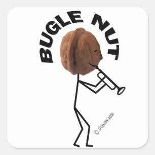 Bugle Nut Vierkante Sticker