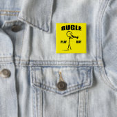 Bugle Play Boy Vierkante Button 5,1 Cm (In situ)