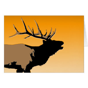 Bugling Bull Elk bij Sunset Original Wildlife Art