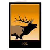 Bugling Bull Elk bij Sunset Original Wildlife Art (Voorkant)