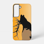 Bugling Bull Elk bij Sunset Original Wildlife Art Samsung Galaxy Hoesje (Achterkant)
