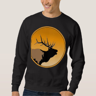 Bugling Bull Elk bij Sunset Original Wildlife Art Trui