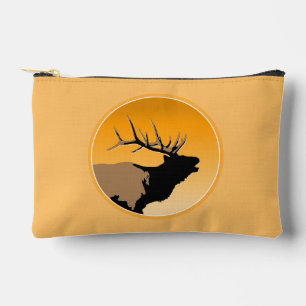 Bugling Bull Elk bij Zonsondergang Originele Wilde Etui
