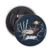 Bugling Bull Elk Button Flesopener (Voorkant)