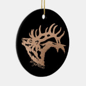 Bugling Bull Elk keramisch siermiddel Ornament (Rechts)