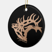 Bugling Bull Elk keramisch siermiddel Ornament (Links)