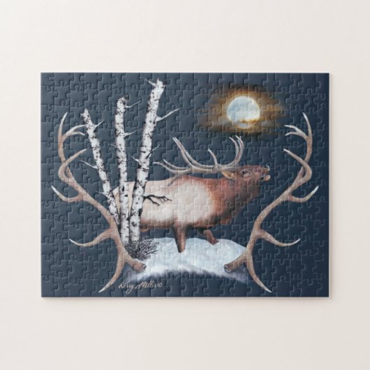 Bugling Bull Elk Legpuzzel (Horizontaal)