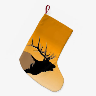 Bugling Elk bij Sunset - Original Wildlife Art Kleine Kerstsok