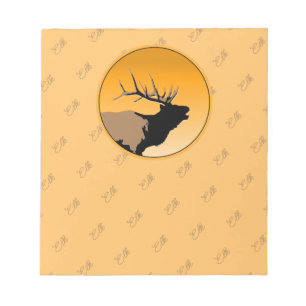 Bugling Elk bij Sunset - Original Wildlife Art Notitieblok