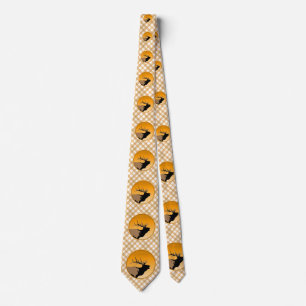 Bugling Elk bij Sunset - Original Wildlife Art Stropdas