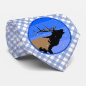 Bugling Elk in Winter - Originele Wilde Kunst Stropdas (Opgerold)