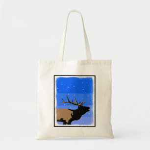 Bugling Elk in Winter - Originele Wilde Kunst Tote Bag