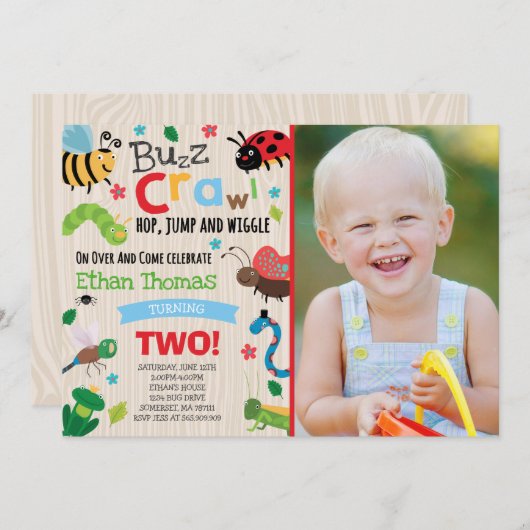 Bugs Anniversaire Invitation Bogues Bugs Anniversa (Devant / Derrière)