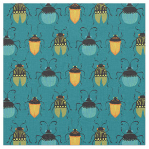 Bugs Beetles Mid Century Mod Cute Stof