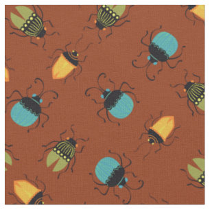 Bugs Beetles Mid Century Mod Cute Stof