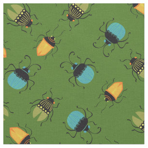 Bugs Beetles Mid Century Mod Cute Stof