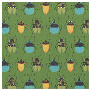 Bugs Beetles Mid Century Mod Cute Stof