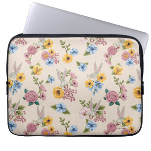 BUGS BUNNY™ Bloem Borduurpatroon Laptop Sleeve