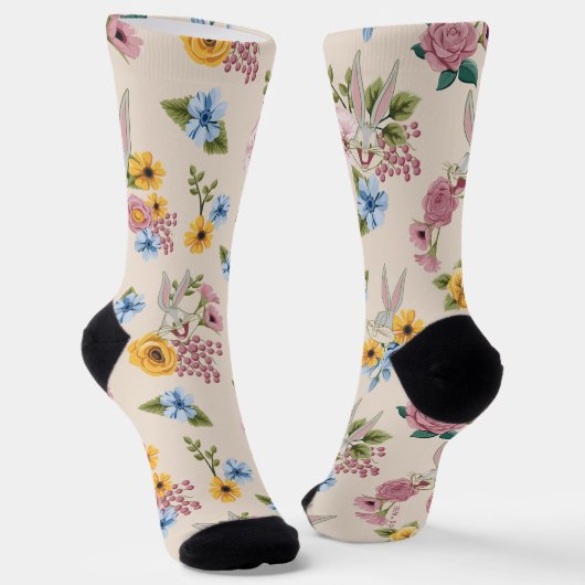 BUGS BUNNY™ Bloem Borduurpatroon Sokken (Gebogen)