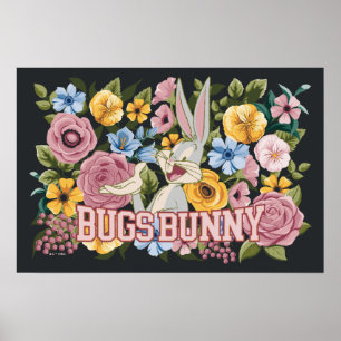 BUGS BUNNY™ Bloemrijke Borduurwerk Grafische Poster