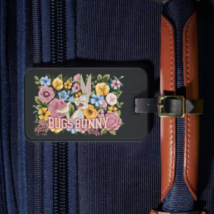 BUGS BUNNY™ Borduurwerk Bloem Grafisch Bagagelabel