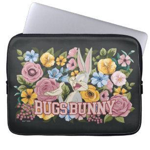 BUGS BUNNY™ Borduurwerk Bloem Grafisch Laptop Sleeve