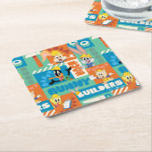 BUGS BUNNY BOUWDERS™| Patroon TR tekens Vierkante Kartonnen Onderzetter (Schuin)