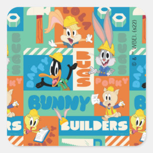 BUGS BUNNY BOUWDERS™ Patroon TR tekens Vierkante Sticker