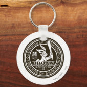 BUGS BUNNY™ Bronx Bomber Ronde Logo B/W Sleutelhanger (Voorkant)