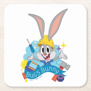 BUGS BUNNY BUILDER™ BUGS BUNNY™ Character Art Vierkante Kartonnen Onderzetter