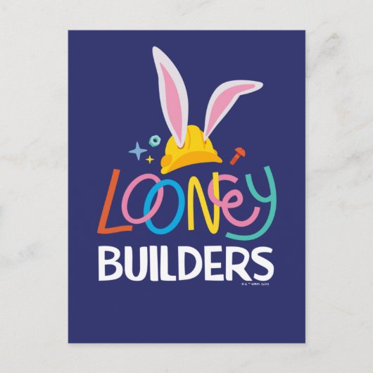 BUGS BUNNY BUILDER™| Logo met hard Pet gestapeld Briefkaart (Voorkant)