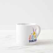 BUGS BUNNY BUILDER™| Logo met hard Pet gestapeld Espresso Kop (Voorkant rechts)