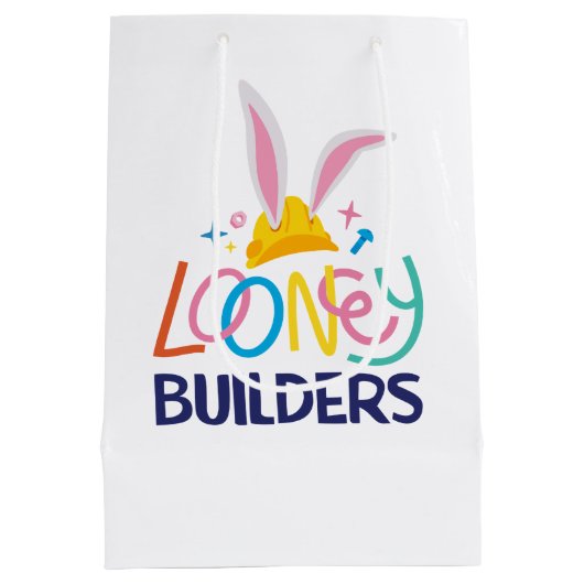 BUGS BUNNY BUILDER™| Logo met hard Pet gestapeld Medium Cadeauzakje (Achterkant)