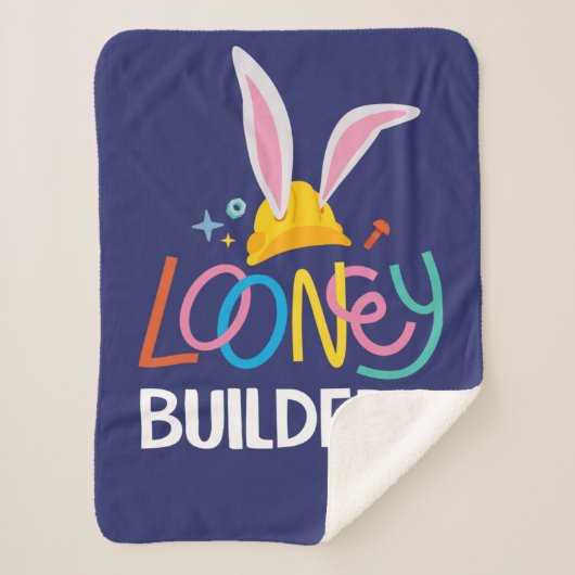 BUGS BUNNY BUILDER™| Logo met hard Pet gestapeld Sherpa Deken (Voorkant)
