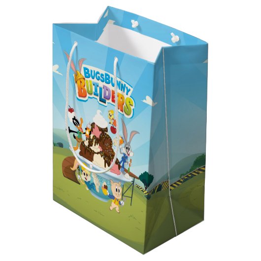 BUGS BUNNY BUILDER™| Looney Builders Ice Cream Medium Cadeauzakje (Achterkant Gekanteld)